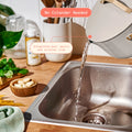 Beautiful 12pc Ceramic Non - Stick Cookware Set with Strainer Lids, White Icing by Drew Barrymore