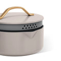 Beautiful 12pc Ceramic Non - Stick Cookware Set with Strainer Lids, White Icing by Drew Barrymore