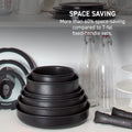 T - Fal Ingenio Expertise Nonstick 14 - Piece Cookware Set, Induction Oven Safe up to 500F, Detachable Handle, Onyx Black
