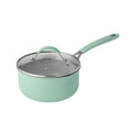 The Pioneer Woman 17 - Piece Ceramic Cookware Set with Strainer Lids and Cookie Sheet with Rack, Blue