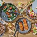 Beautiful 12pc Ceramic Non - Stick Cookware Set with Strainer Lids, White Icing by Drew Barrymore