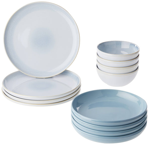 Corelle Stoneware 12-Piece Dinnerware Set in Nordic Blue