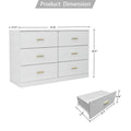 Kadyn Modern 6 Drawer Dresser Wood Cabinet, Dresser for Bedroom, Kitchen Storage Cabinet with Drawers, Chest of Drawers(Black)