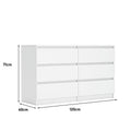 Kadyn Modern 6 Drawer Dresser Wood Cabinet, Dresser for Bedroom, Kitchen Storage Cabinet with Drawers, Chest of Drawers(Black)