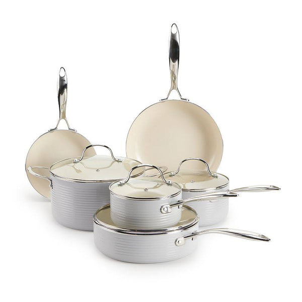 Food Network Farmstead 10-pc. Aluminum Cookware Set, Light Grey