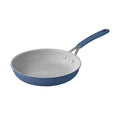 The Pioneer Woman 17 - Piece Ceramic Cookware Set with Strainer Lids and Cookie Sheet with Rack, Blue