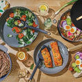 Beautiful 12pc Ceramic Non - Stick Cookware Set with Strainer Lids, White Icing by Drew Barrymore