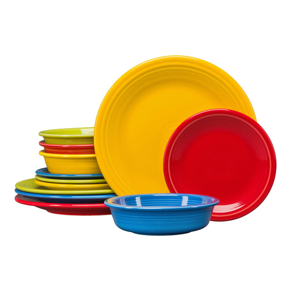 Fiesta Classic Colors 12-Piece Dinnerware Set
