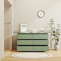 Kadyn Modern 6 Drawer Dresser Wood Cabinet, Dresser for Bedroom, Kitchen Storage Cabinet with Drawers, Chest of Drawers(Black)