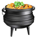 Bruntmor Pre - Seasoned Cast Iron Cauldron - Bruntmor African Potjie Pot with Lid - 3 Legs for Even Heat Distribution - Camping Dutch Oven Cookware for Over - the - Fire Cooking - 10 Quarts, X - Large