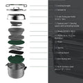 Stanley Base Camp Cook Set for 4 | 21 Pcs Nesting Cookware