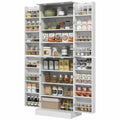 Spaco 17 - Tier Kitchen Small Pantry Cabinet with 2 Doors and 6 Adjustable Shelves, Cabinet Pantry, Freestanding 5 - Tier Shelving Pantries for Kitchen Storage, Gray