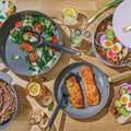 Beautiful 12pc Ceramic Non - Stick Cookware Set with Strainer Lids, White Icing by Drew Barrymore
