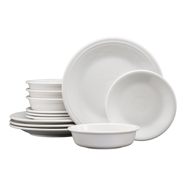 Fiesta 12-Piece Classic Dinnerware Set - White