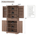 FUSOU 72'' Kitchen Storage Pantry Cabinet, Tall Storage Cabinet with 8 Door Shelves, 2 Cabinets and 1 Drawer, Freestanding Cupboard for Kitchen, Dining Room, Bathroom, Laundry