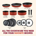T - Fal Ingenio Expertise Nonstick 14 - Piece Cookware Set, Induction Oven Safe up to 500F, Detachable Handle, Onyx Black