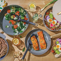 Beautiful 12pc Ceramic Non - Stick Cookware Set with Strainer Lids, White Icing by Drew Barrymore