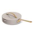 Beautiful 12pc Ceramic Non - Stick Cookware Set with Strainer Lids, White Icing by Drew Barrymore