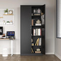 70 in, Modern Kitchen Storage Cabinet, 6 Adjustable Shelves Metal Storage Locker