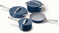 Caraway Nonstick Ceramic Cookware Set (12 Piece) Pots Pans Lids and Kitchen Storage - Non Toxic PTFE & PFOA Free - Oven Safe & Compatible with All - MadeInUSA