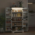 Spaco 17 - Tier Kitchen Small Pantry Cabinet with 2 Doors and 6 Adjustable Shelves, Cabinet Pantry, Freestanding 5 - Tier Shelving Pantries for Kitchen Storage, Gray