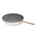 Beautiful 12pc Ceramic Non - Stick Cookware Set with Strainer Lids, White Icing by Drew Barrymore