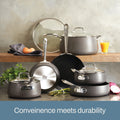 All - Clad HA1 Hard Anodized Nonstick Cookware, 10 Piece Set