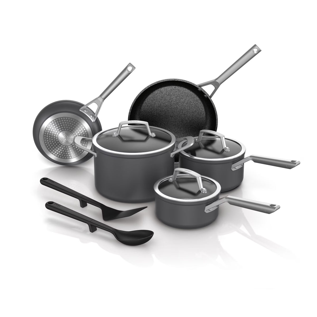 Ninja Neverstick Premium Hard - Anodized 10 - Piece Cookware Set, C39010