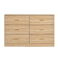 Kadyn Modern 6 Drawer Dresser Wood Cabinet, Dresser for Bedroom, Kitchen Storage Cabinet with Drawers, Chest of Drawers(Black)