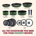 T - Fal Ingenio Expertise Nonstick 14 - Piece Cookware Set, Induction Oven Safe up to 500F, Detachable Handle, Onyx Black