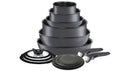 T - Fal Ingenio Expertise Nonstick 14 - Piece Cookware Set, Induction Oven Safe up to 500F, Detachable Handle, Onyx Black