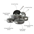 All - Clad HA1 Hard Anodized Nonstick Cookware, 10 Piece Set