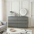 Kadyn Modern 6 Drawer Dresser Wood Cabinet, Dresser for Bedroom, Kitchen Storage Cabinet with Drawers, Chest of Drawers(Black)
