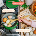 Beautiful 12pc Ceramic Non - Stick Cookware Set with Strainer Lids, White Icing by Drew Barrymore