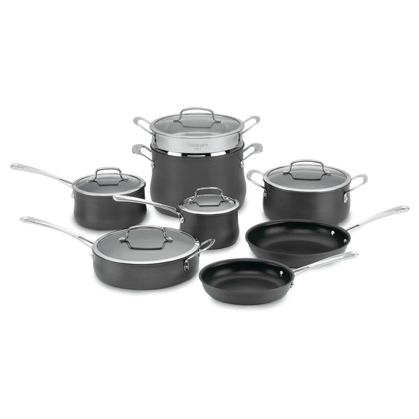 Cuisinart Contour Hard Anodized 13-Piece Cookware Set, Black