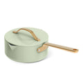 Beautiful 12pc Ceramic Non - Stick Cookware Set with Strainer Lids, White Icing by Drew Barrymore
