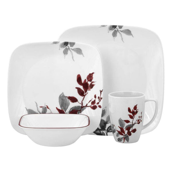 Corelle Boutique Dinnerware Set, Kyoto Leaves, 16 Piece - 16 pieces