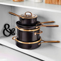 Thyme & Table Supreme 12 - Piece Non - Stick Cookware Set, Pots and Pans Set - Bronze