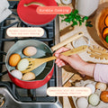 Beautiful 12pc Ceramic Non - Stick Cookware Set with Strainer Lids, White Icing by Drew Barrymore