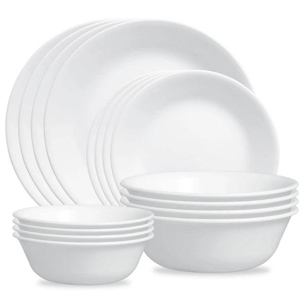 Corelle Livingware Winter Frost White Dinnerware Set