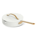 Beautiful 12pc Ceramic Non - Stick Cookware Set with Strainer Lids, White Icing by Drew Barrymore