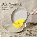 Non Stick Pots and Pans Set. 21 Pcs Induction Kitchen Cookware Sets (Beige Granite)